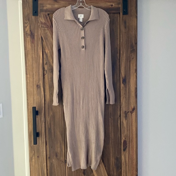 NWOT H&M Tan Bodycon Knit Dress - Picture 1 of 7